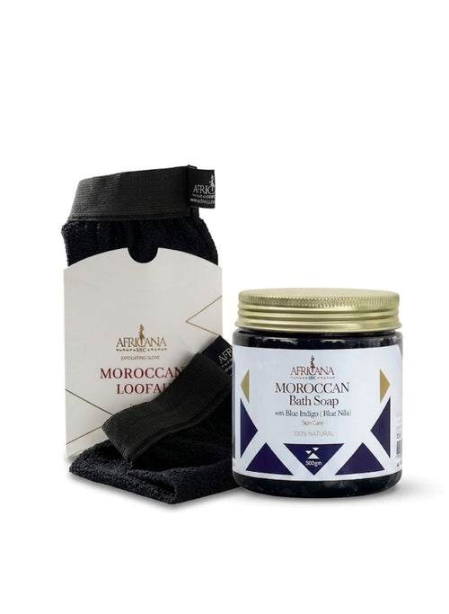 Africana blue nila & loofah offer