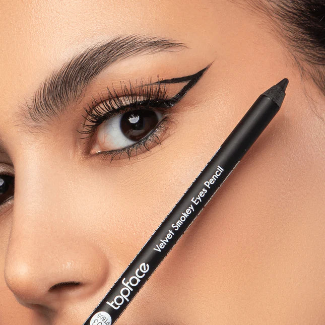 قلم تحديد العيون المخملي من توب فيس - أسود