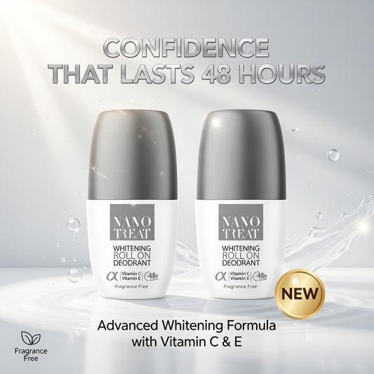 Nano treat whitening roll on fragrance free 50mlx2