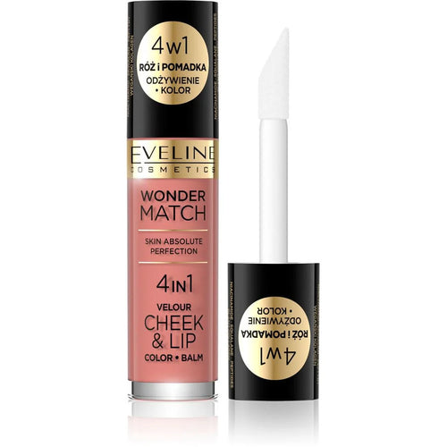 Eveline Wonder Match 4 In 1 Velour Cheek & Lip 01