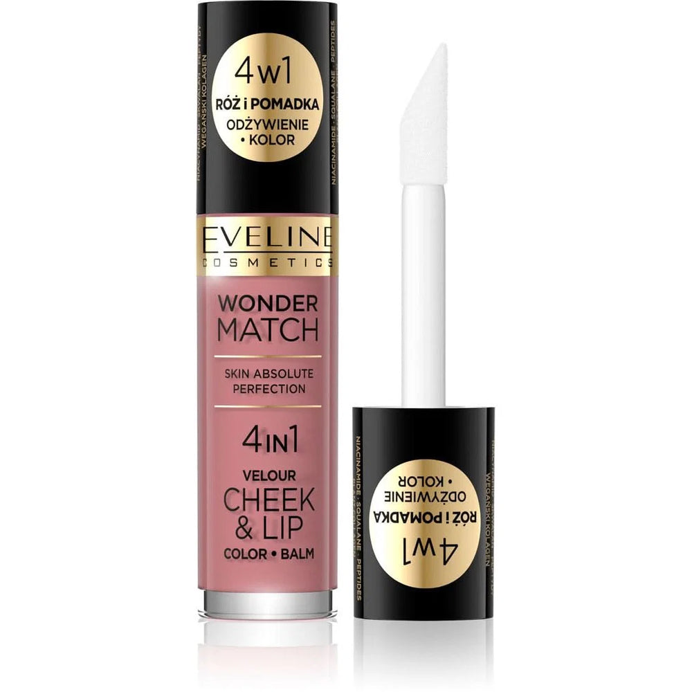 Eveline Wonder Match 4 In 1 Velour Cheek & Lip 02