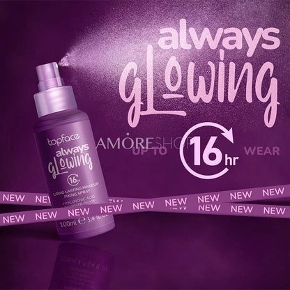 بخاخ تثبيت المكياج توب فيس، يمنحك إشراقة دائمة تدوم 16 ساعة