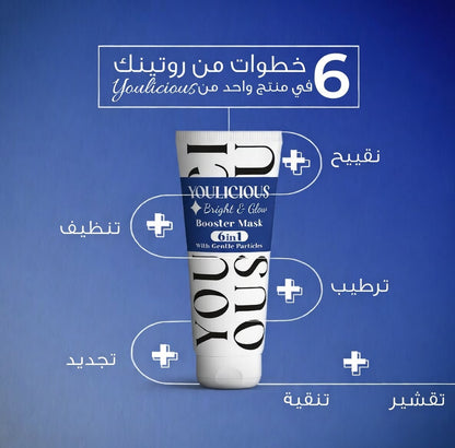 Youlicious Bright & Glow booster mask 6in1 -75ml