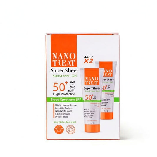 Nano treat super sheer sunscreen gel x2 40ml