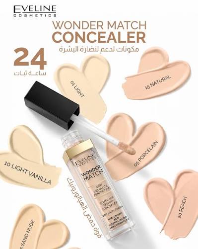 Eveline Wonder Match Coverage Creamy Concealer 10 Light Vanilla
