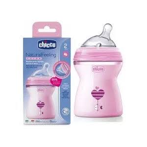 Chicco Natural Feeling Plastic 2 m Rose 250 Ml