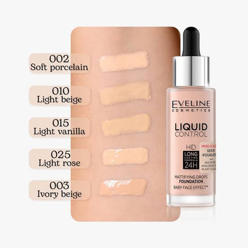 Eveline Liquid Control Serum 010 Light Beige 30 ml