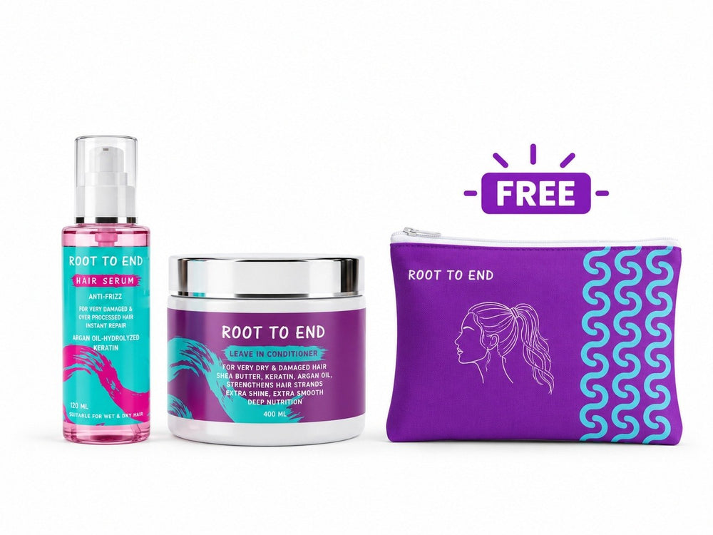 Root To End Hair Serum 120 Ml+ROOT TO END LEAVE IN CONDITIONER DRY&DAMAGED HAIR 400ML