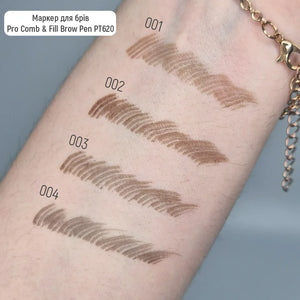 Top Face Pro Comb & Fill Brow Pen 003 Ash Graphite