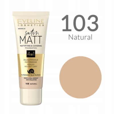 Eveline Satin Matt foundation 103 Natural 30 ml